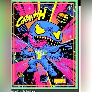 Rare New SOLDOUT  2020 Exclusive Funko Shop Venom (Blacklight) Funko Pop Poster